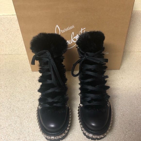 - Christian Louboutin Yeti Studded Boot Black 35 / 5 - Picture 5 of 14